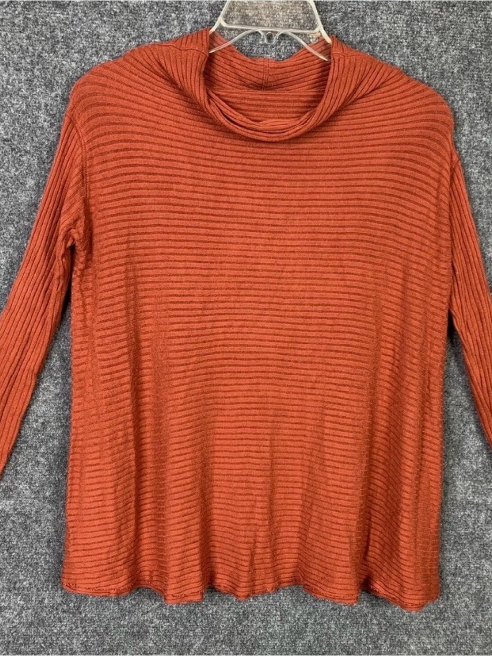 We the Free The Lover Women's Rust Red Ribbed Mock Neck Sweater Free People